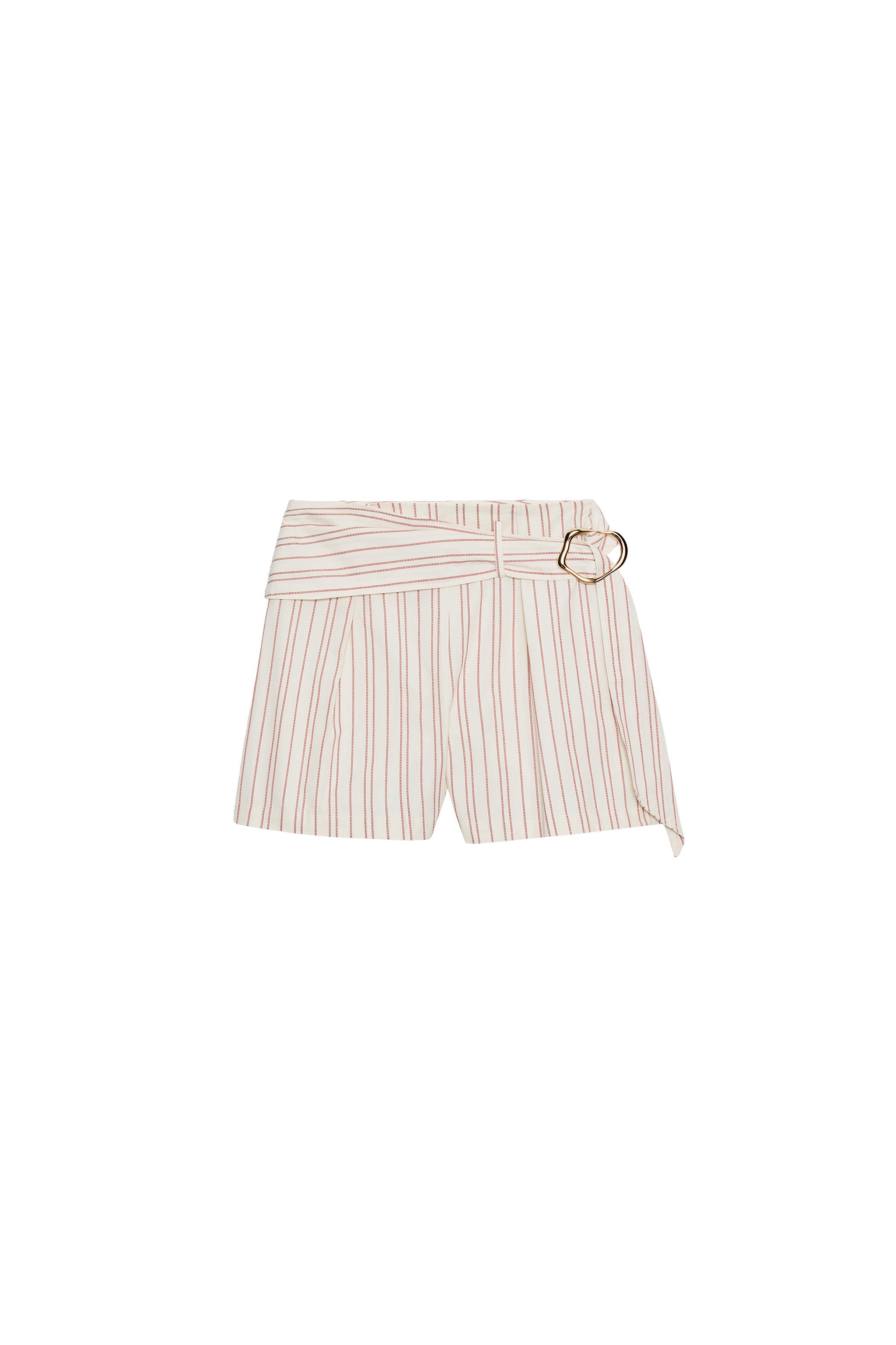 STRIPED SHORTS WITH BELT